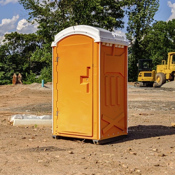 how often are the portable restrooms cleaned and serviced during a rental period in Medford NJ